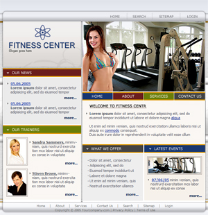 Personal Trainer, Fitness, Free Website Template