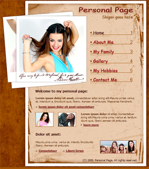 Personal Free Website Template