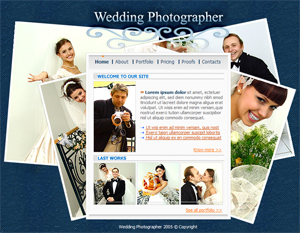 Photo, Video, Wedding, Free Website Template