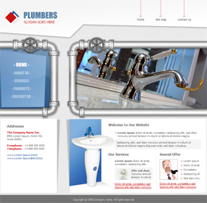 Plumbing, Bathroom, Free Website Template