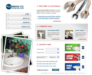 Plumbing, Bathroom, Free Website Template