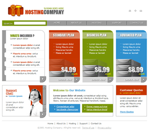 Web Hosting, Free Website Template