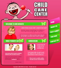 Free School, Nursery, Daycare Website Template